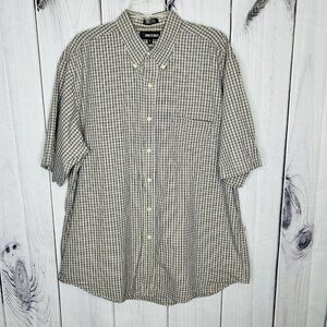 Vintage Britches Short Sleeve Casual Button-Down Shirt Mens Size XL Plaid